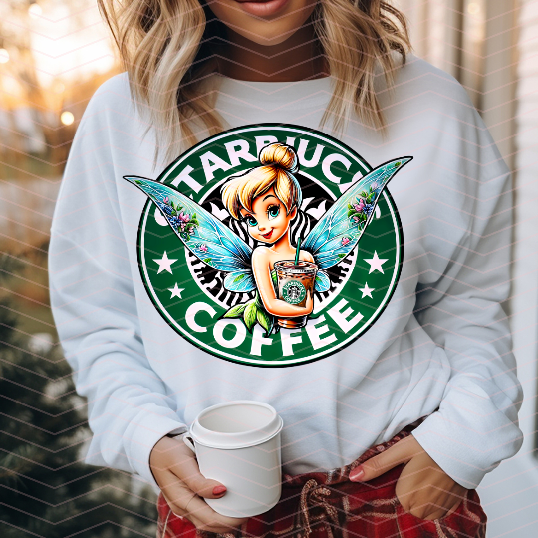 PRINCESS TB SB COFFEE DTF TRANSFERS