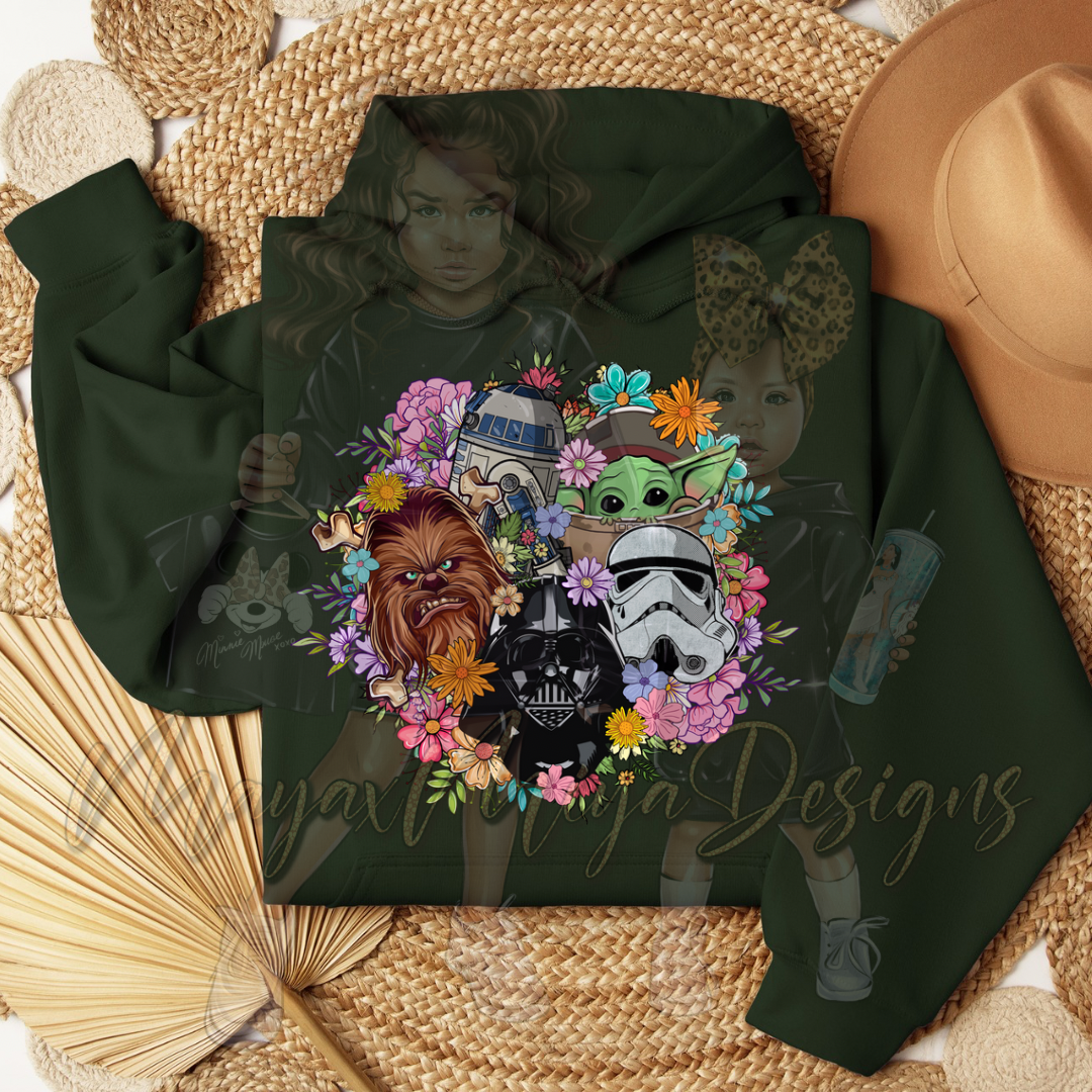 STAR W FLORAL KIDS DTF
