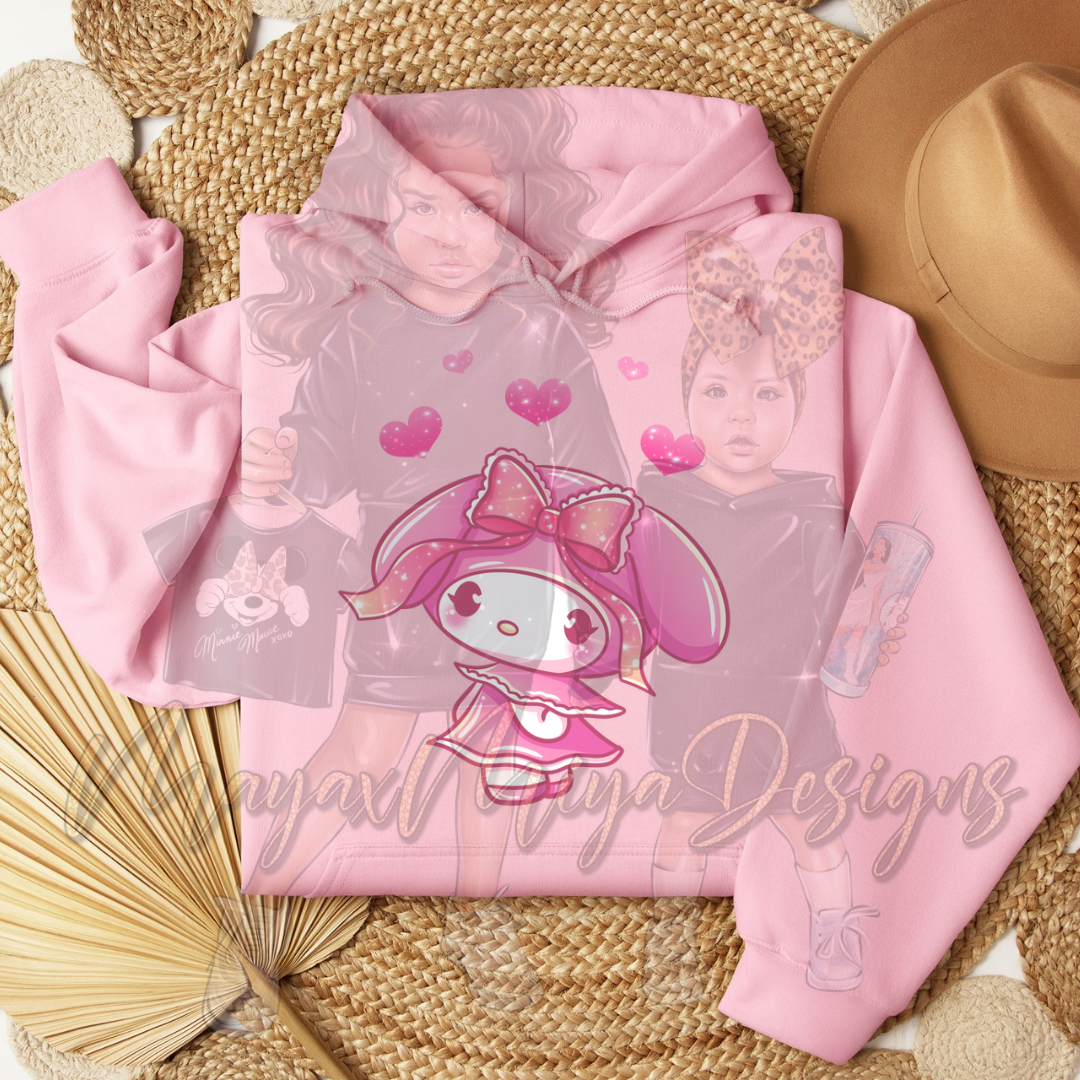 MM CUTIE W HEARTS KIDS DTF