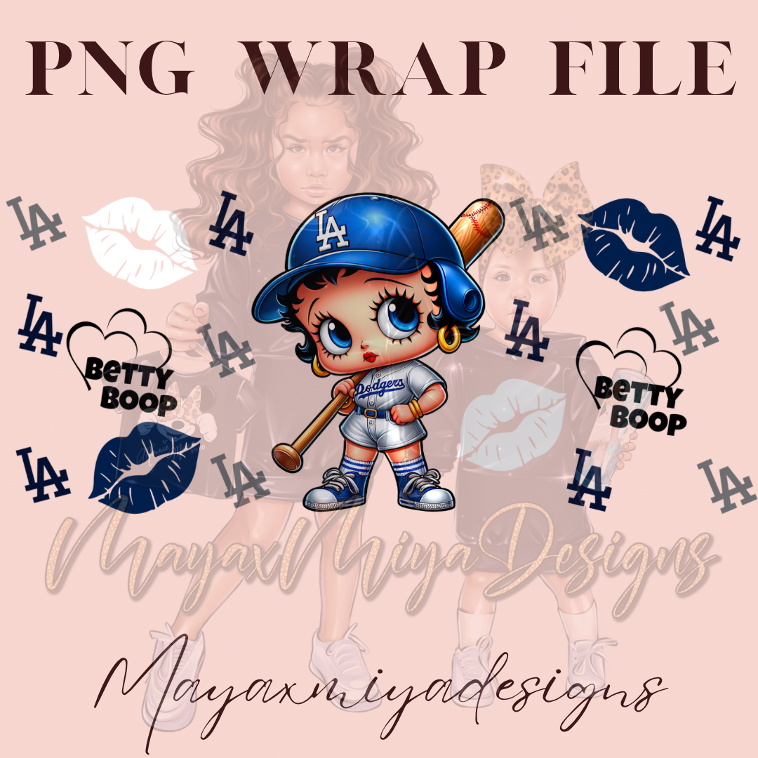 Betty B Baseball LA PNG WRAP