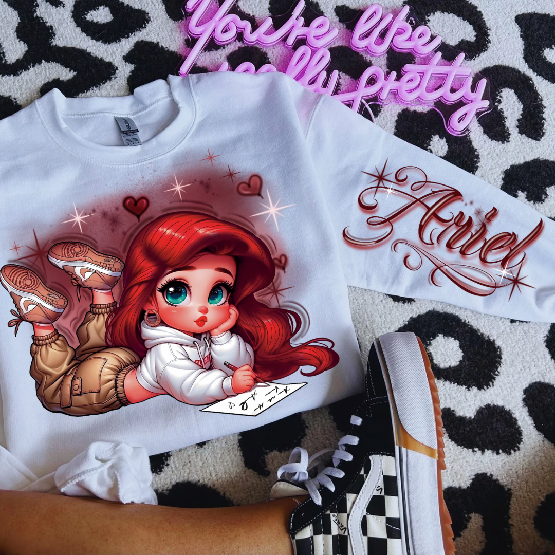 PRINCESS A AIRBRUSH DTF TRANSFERS