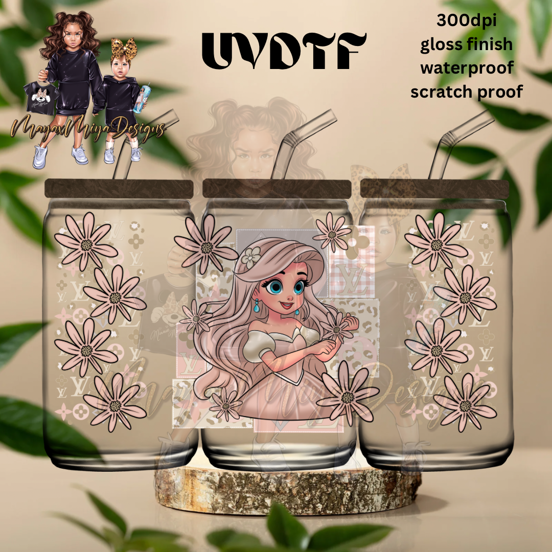 PRINCESS A LV FLOWERS UVDTF WRAP