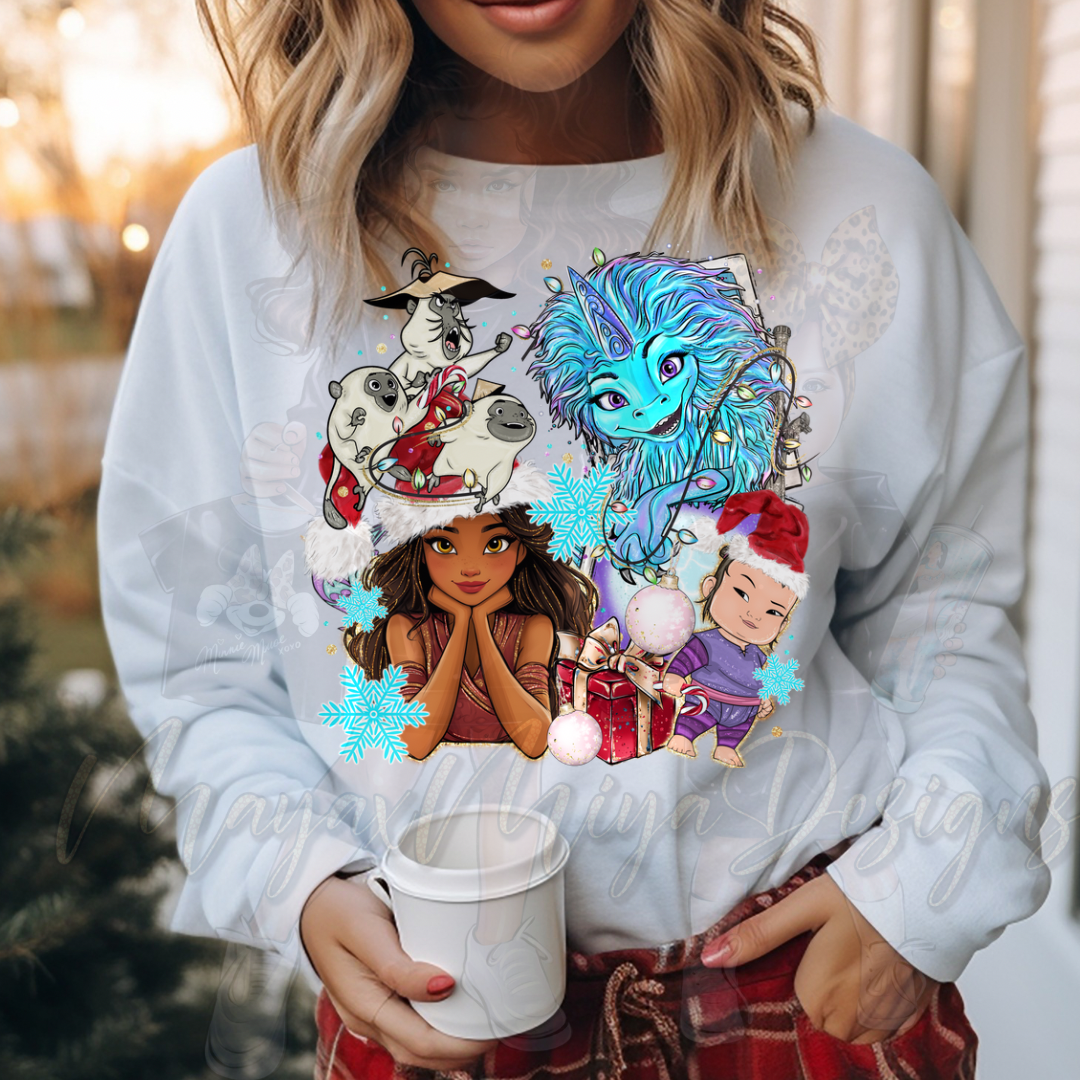 PRINCESS RY CHRISTMAS TIME W FRIENDS DTF TRANSFERS