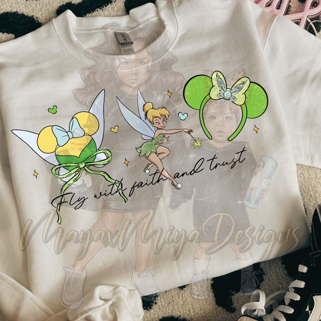 PRINCESS TB EARS DTF TRANSFERS FRONT POCKET