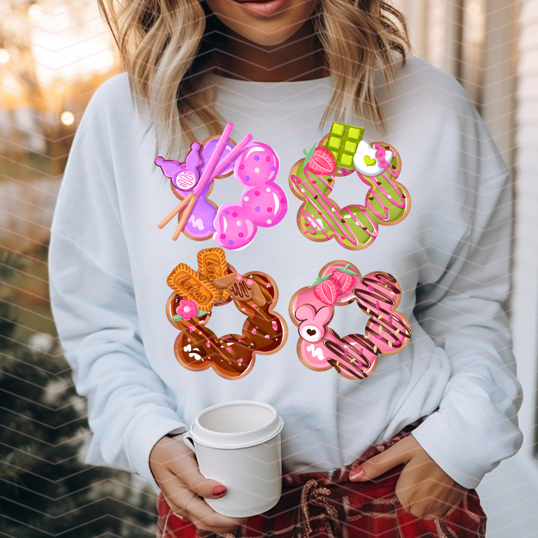KAWAII DONUTS DTF TRANSFERS