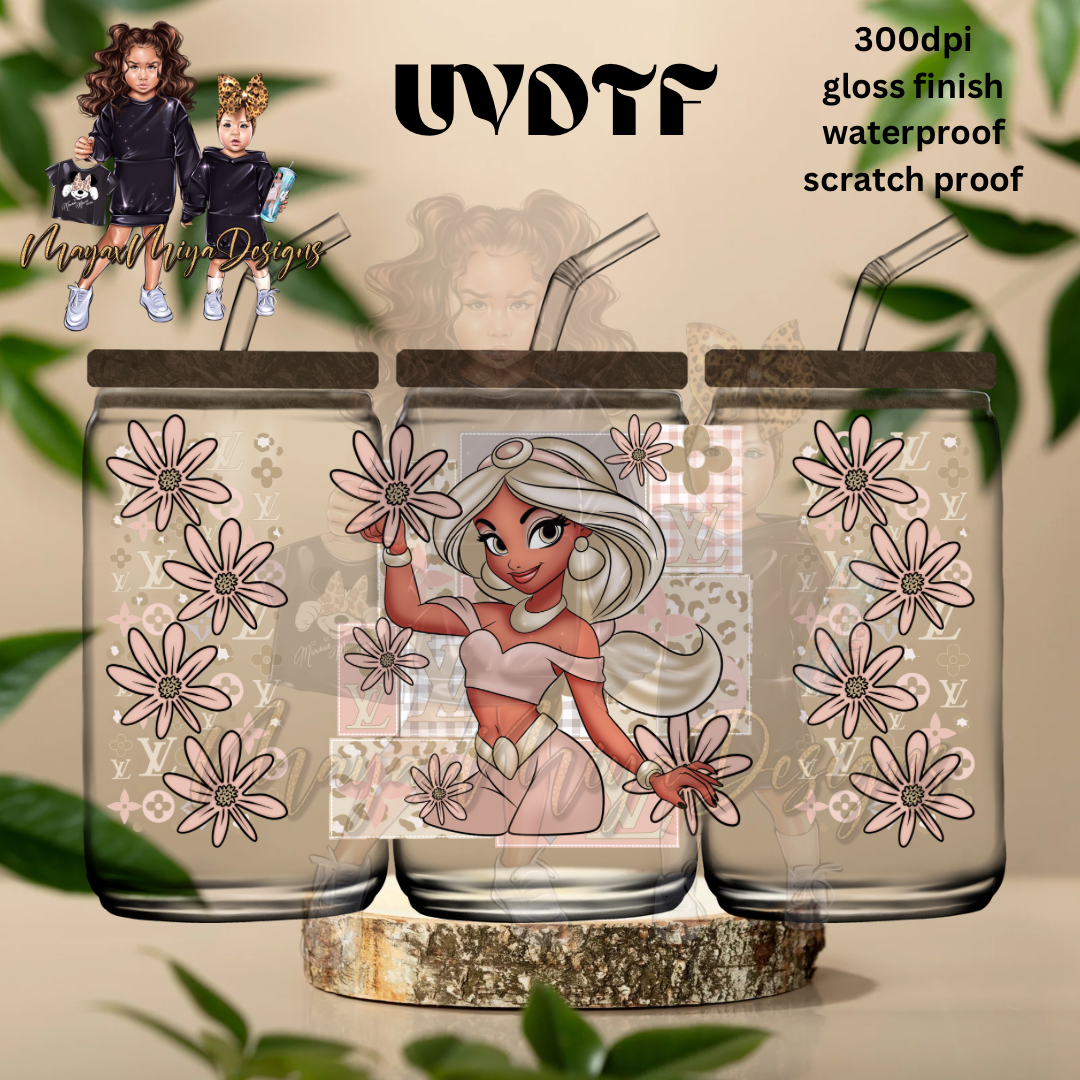 PRINCESS J LV FLOWERS UVDTF WRAP
