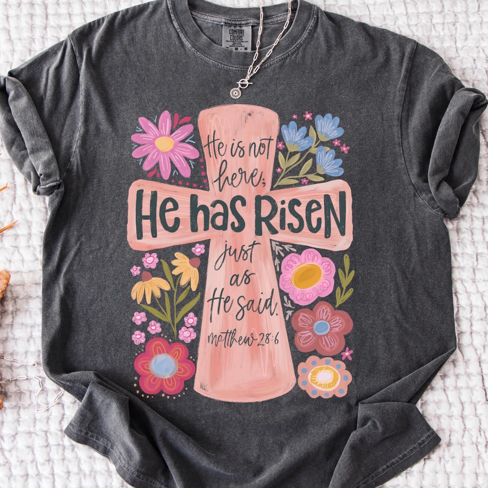 HE HAS RISEN FLOWERS DTF TRANSFERS