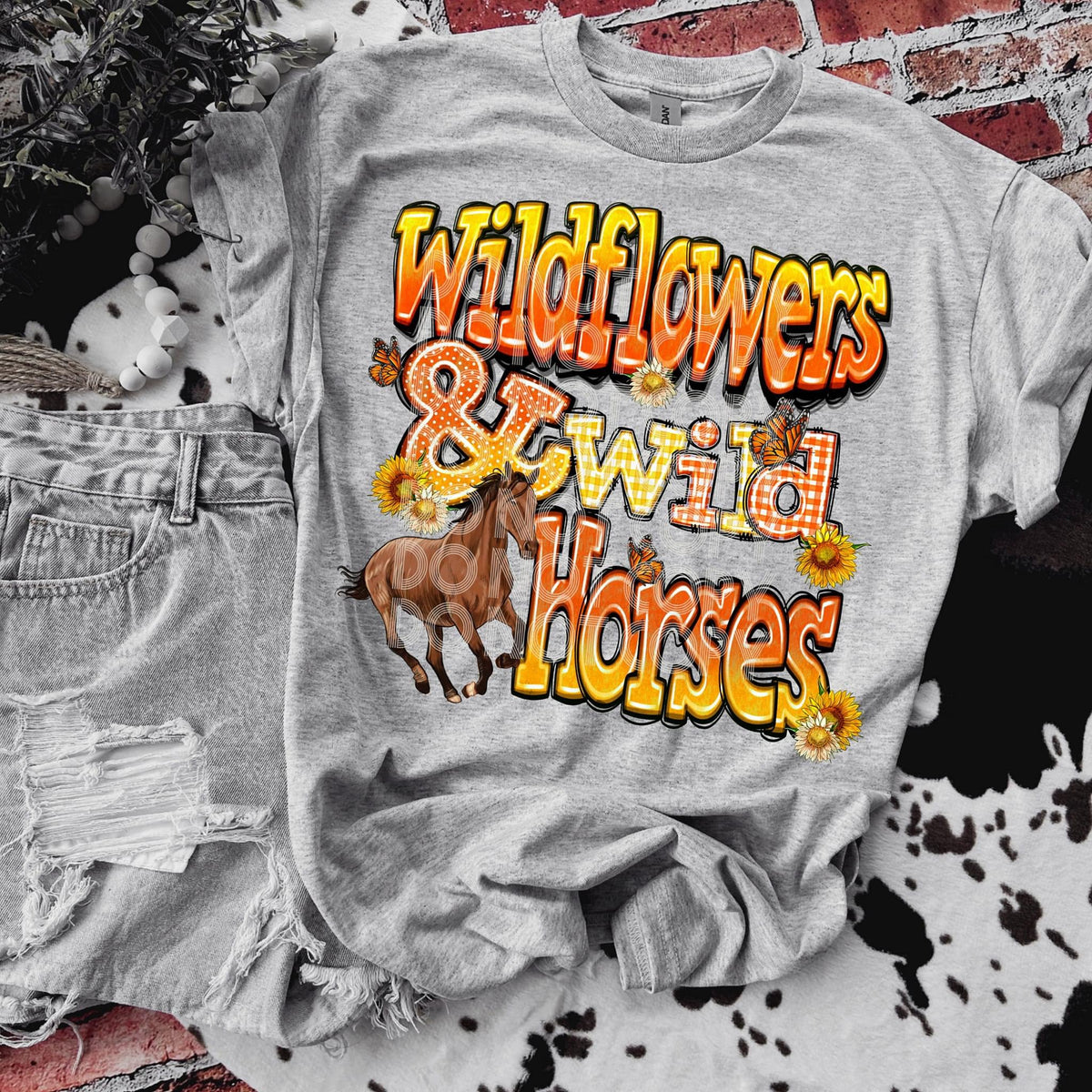 WILDFLOWERS & WILD HORSES DTF TRANSFER