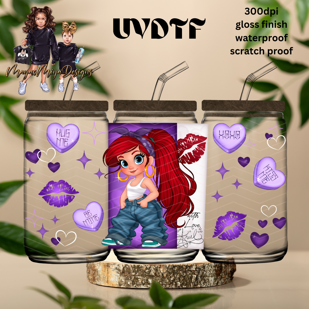 PRINCESS A AIRBRUSH HEART UVDTF WRAP