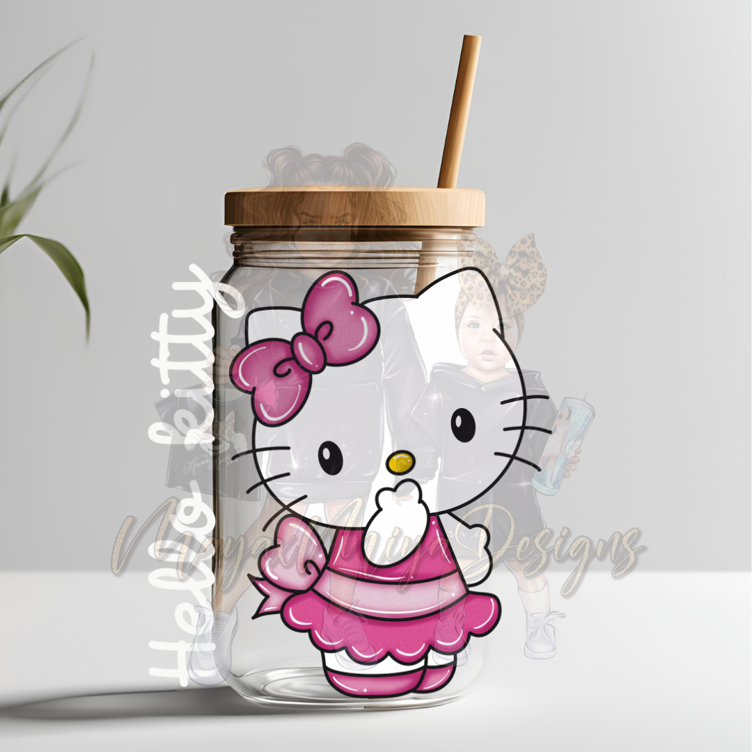 HK PINK DRESS UVDTF DECAL