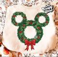 MMOUSE XMAS WREATH DTF TRANSFERS
