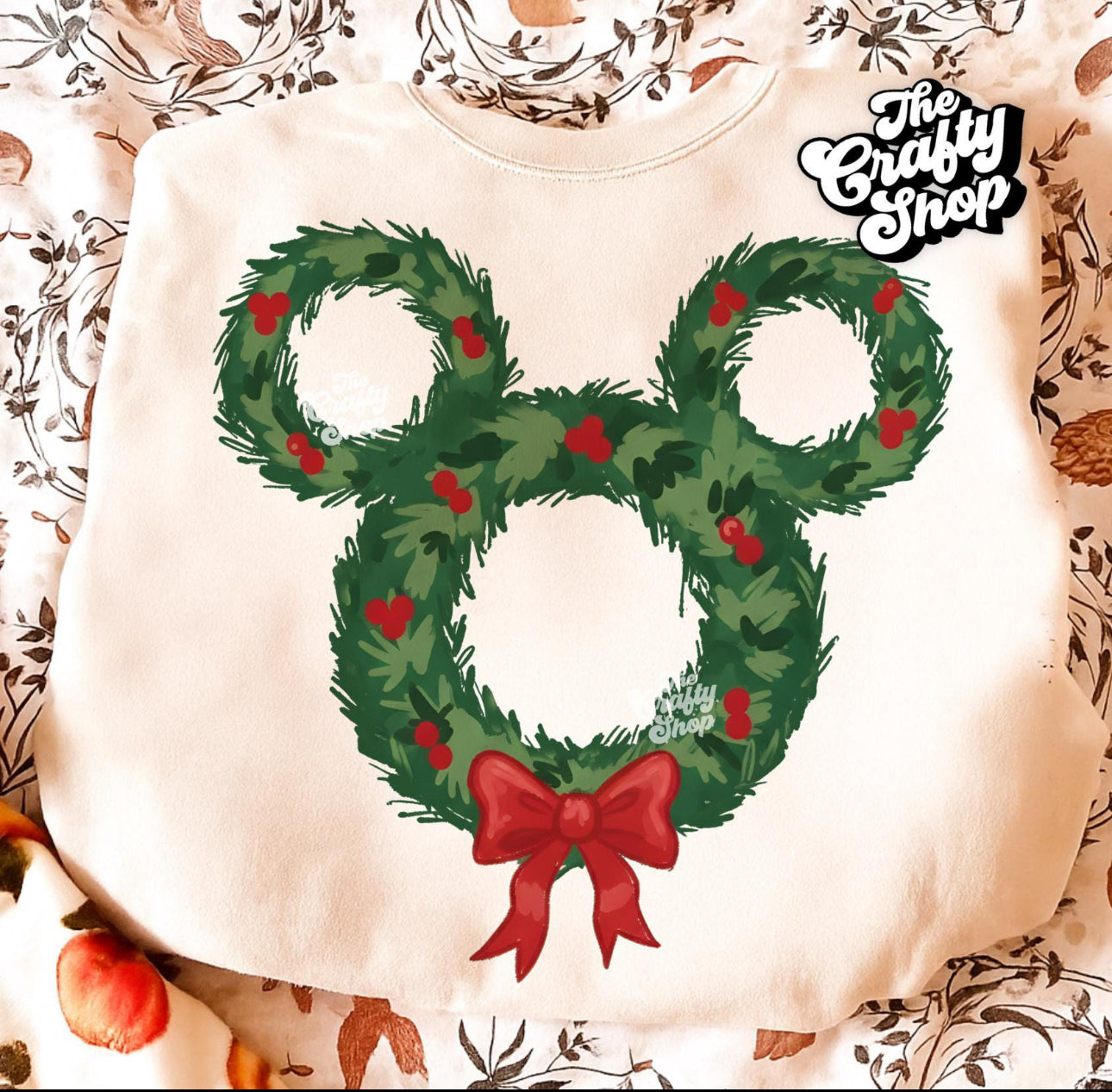 MMOUSE XMAS WREATH DTF TRANSFERS
