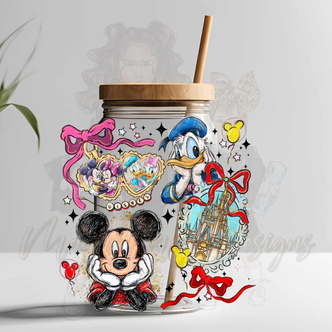 M MOUSE DOUBLE DATE UVDTF DECAL