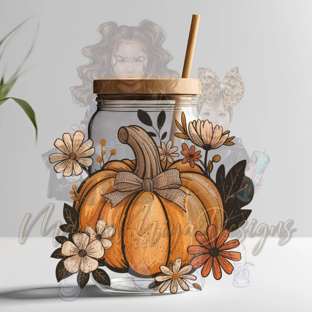 PUMPKINS IN FALL UVDTF DECAL