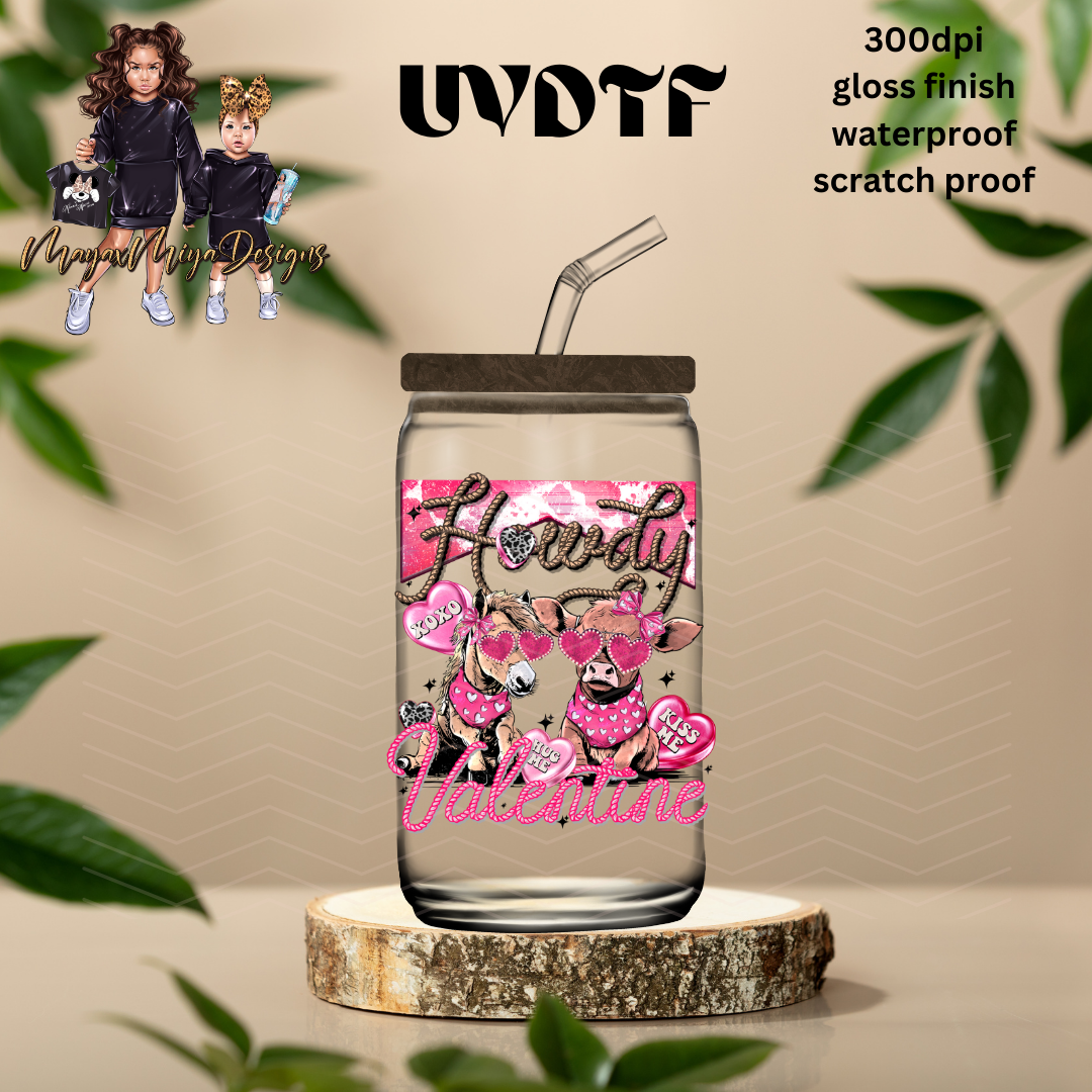 HOWDY VALENTINE UVDTF DECAL