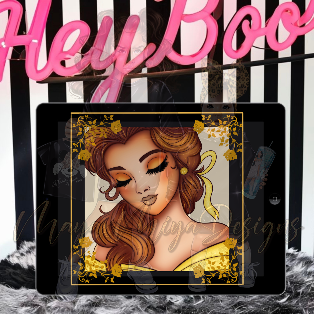 PRINCESS B FRAME PNG