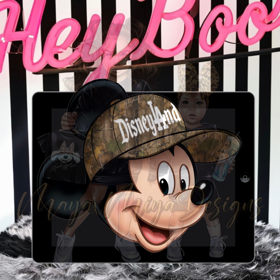 M MOUSE DLAND BASEBALL CAMO PNG
