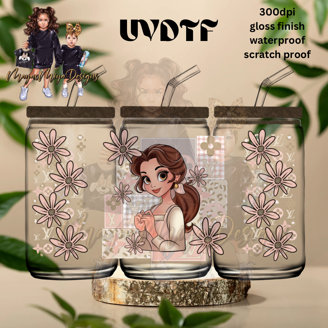 PRINCESS B LV FLOWERS UVDTF WRAP