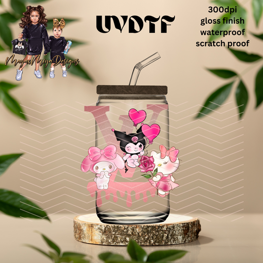 HK FRIENDS LV UVDTF DECAL