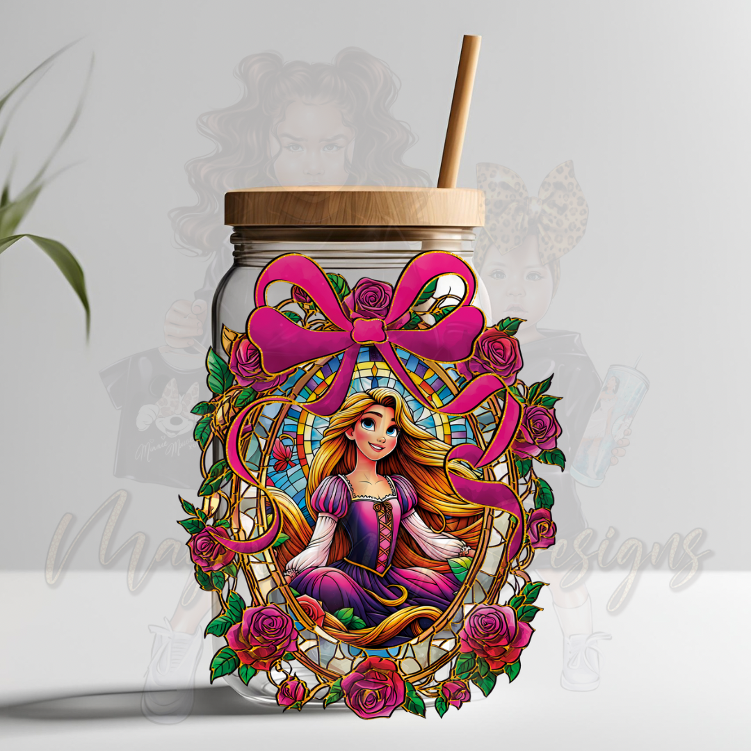 PRINCESS R RIBBONS & ROSES UVDTF DECAL