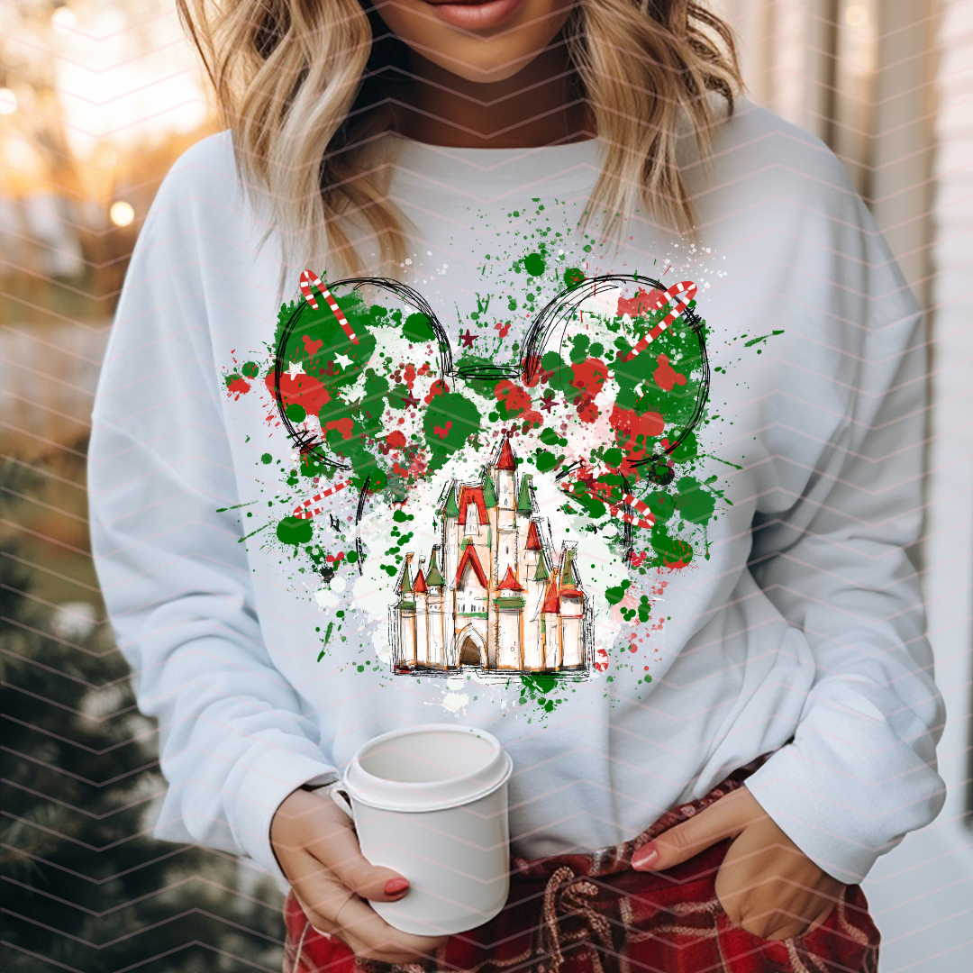 M CASTLE CHRISTMAS SPLATTER DTF TRANSFERS