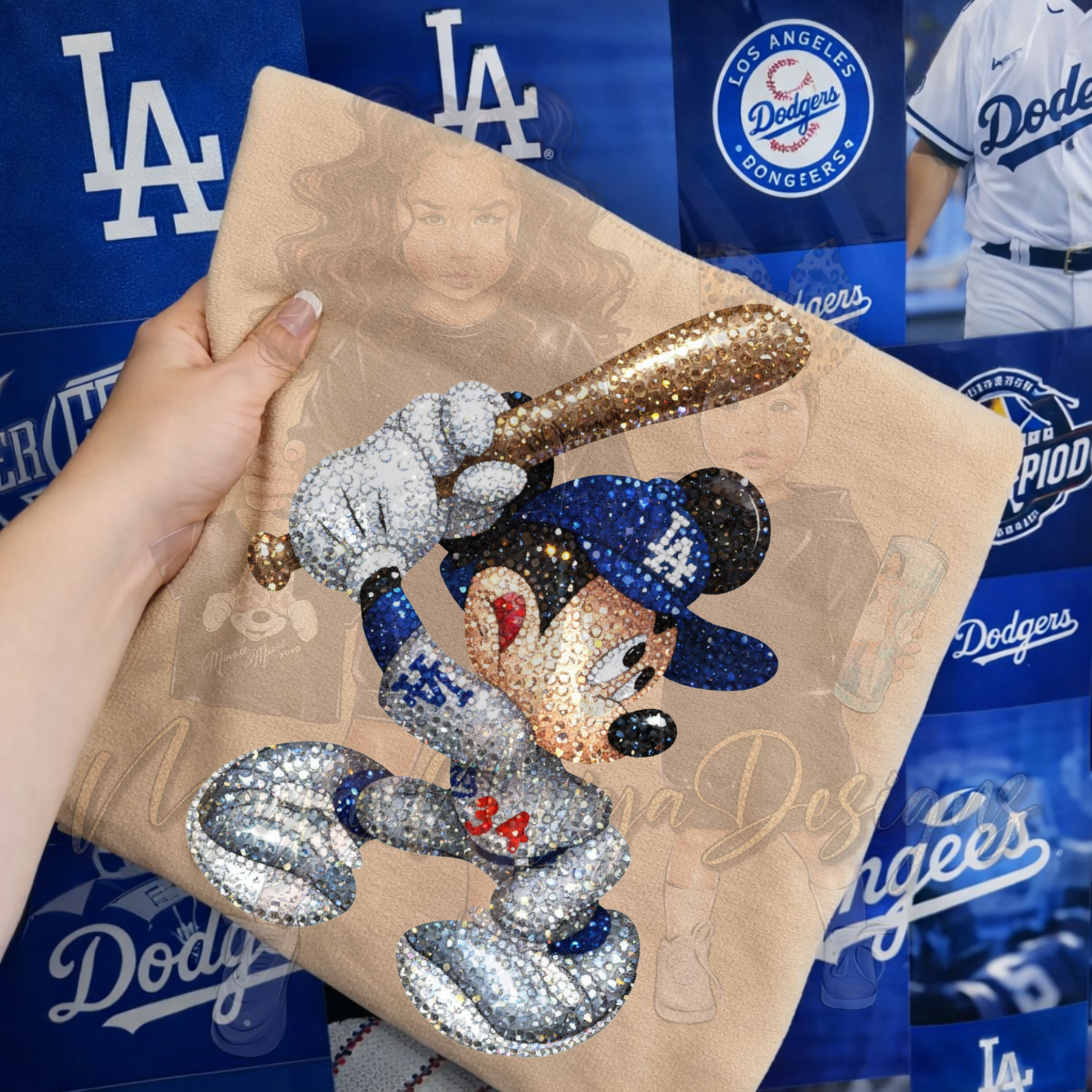 M MOUSE LAD FAN RHINESTONES DTF TRANSFERS