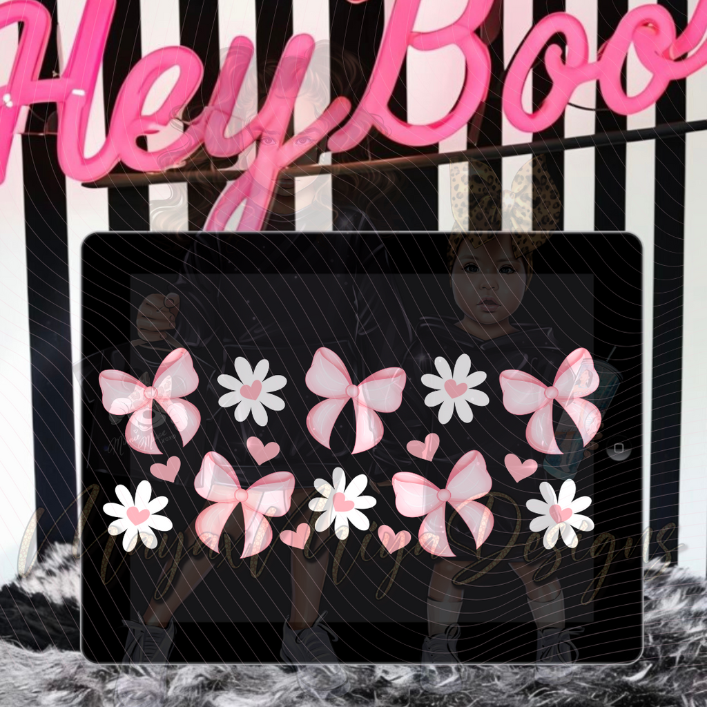 BOW AND FLOWER PNG WRAP