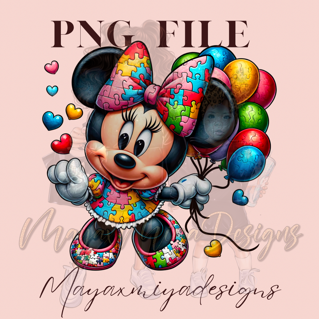 GIRL M AUTISM AWARENESS PNG