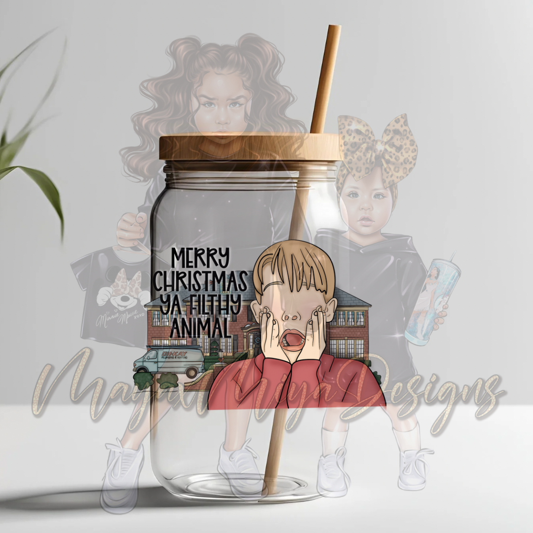 MERRY CHRISTMAS YA FILTHY ANIMAL UVDTF DECAL