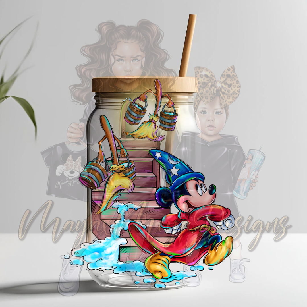 M MOUSE WIZARD MAGIC BRUSH UVDTF DECAL