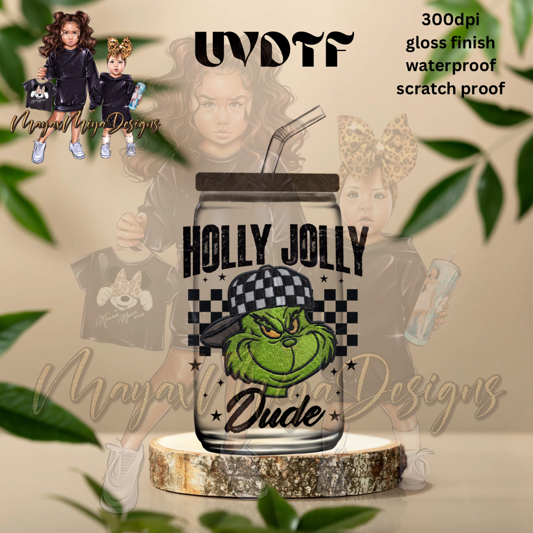 HOLLY JOLLY DUDE UVDTF DECAL