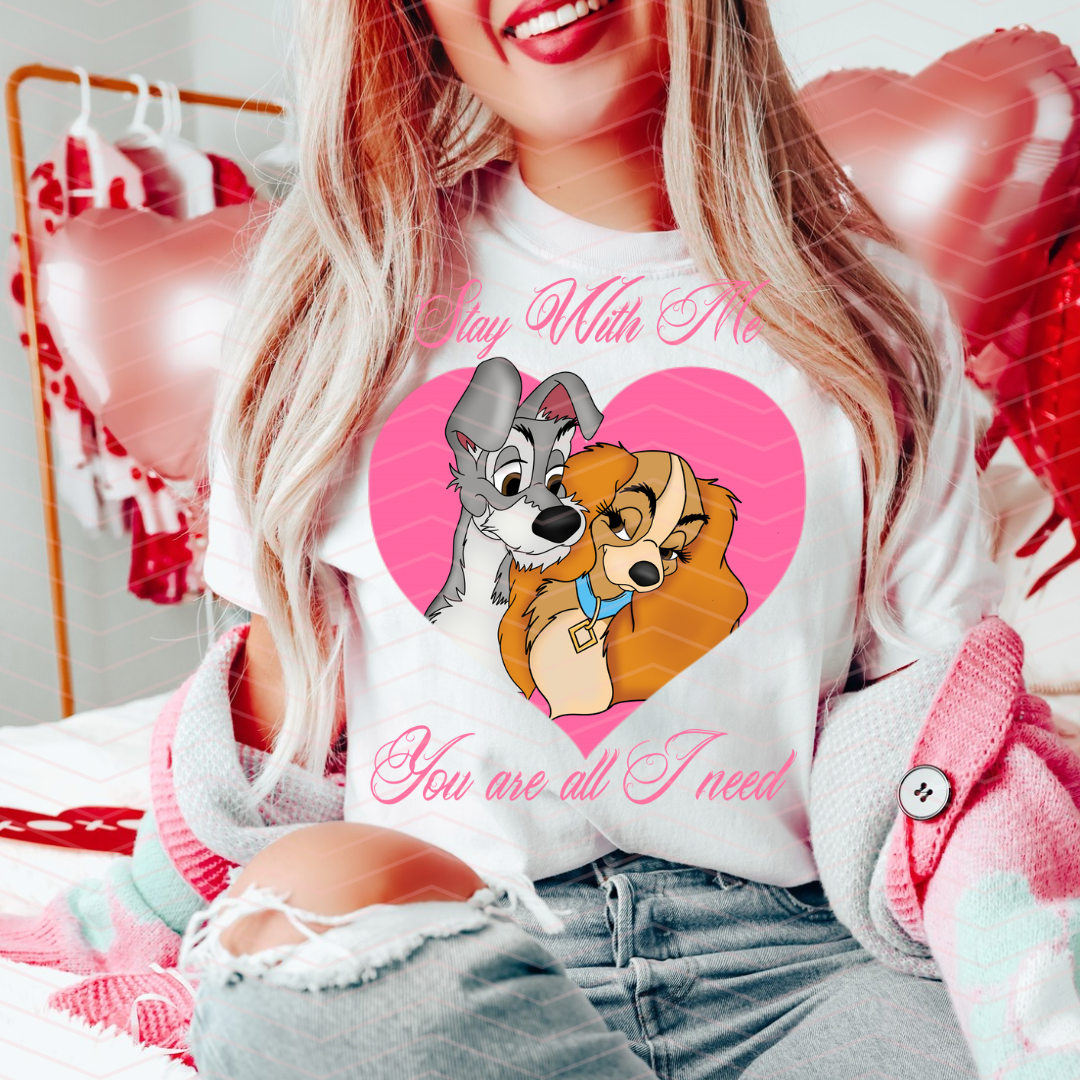THE LADY & THE TRAMP STAY WITH ME DTF TRANSFERS