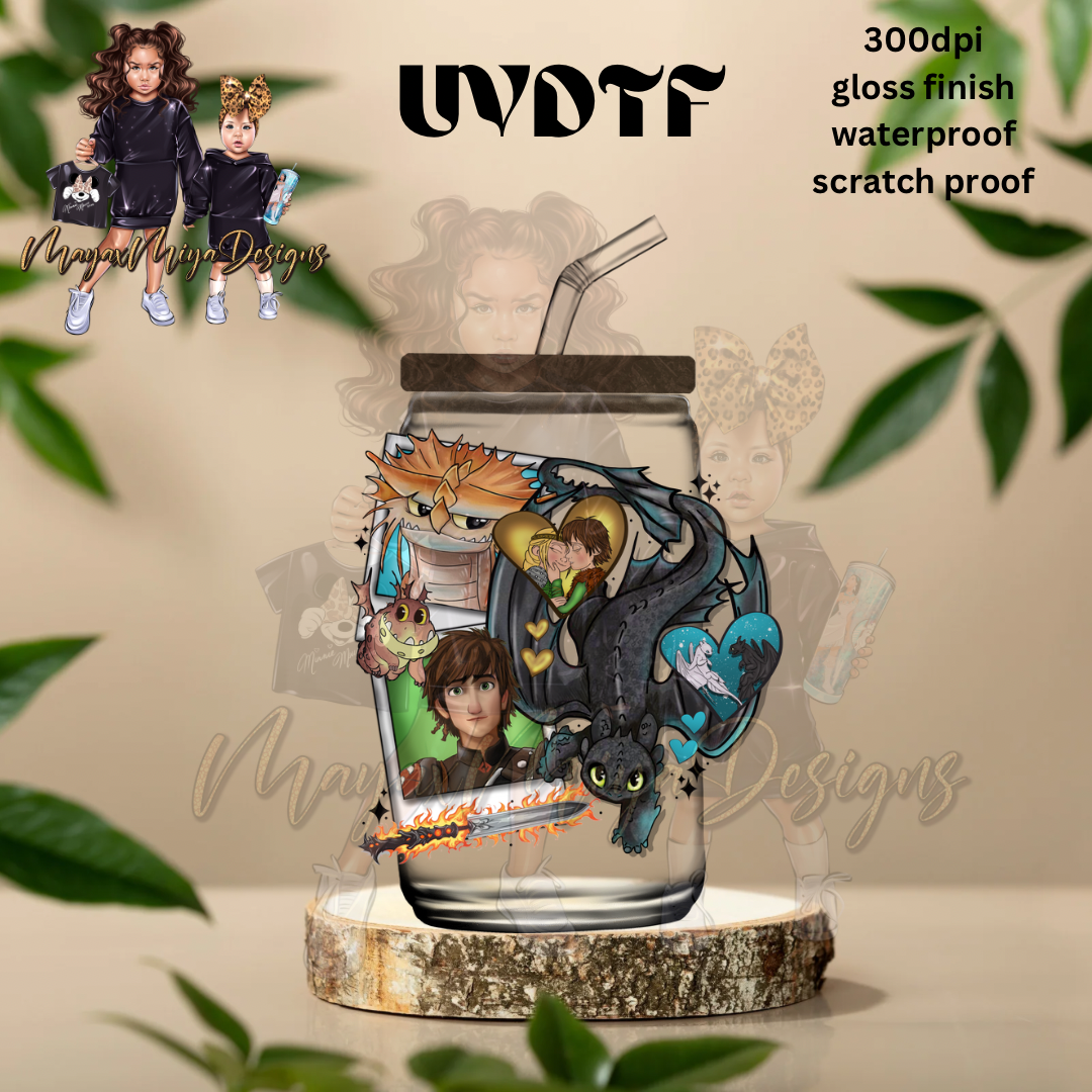 H2TYD LOVE MASHUP UVDTF DECAL