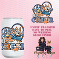 BLUE LETS CHEER UVDTF DECAL