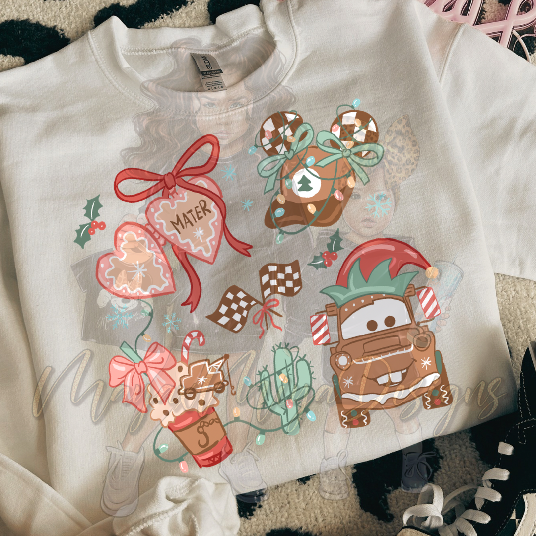 CAR MTER CHRISTMAS TIME DTF TRANSFERS