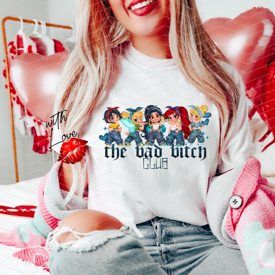 THE BAD B CLUB WITH LOVE DTF TRANSFERS