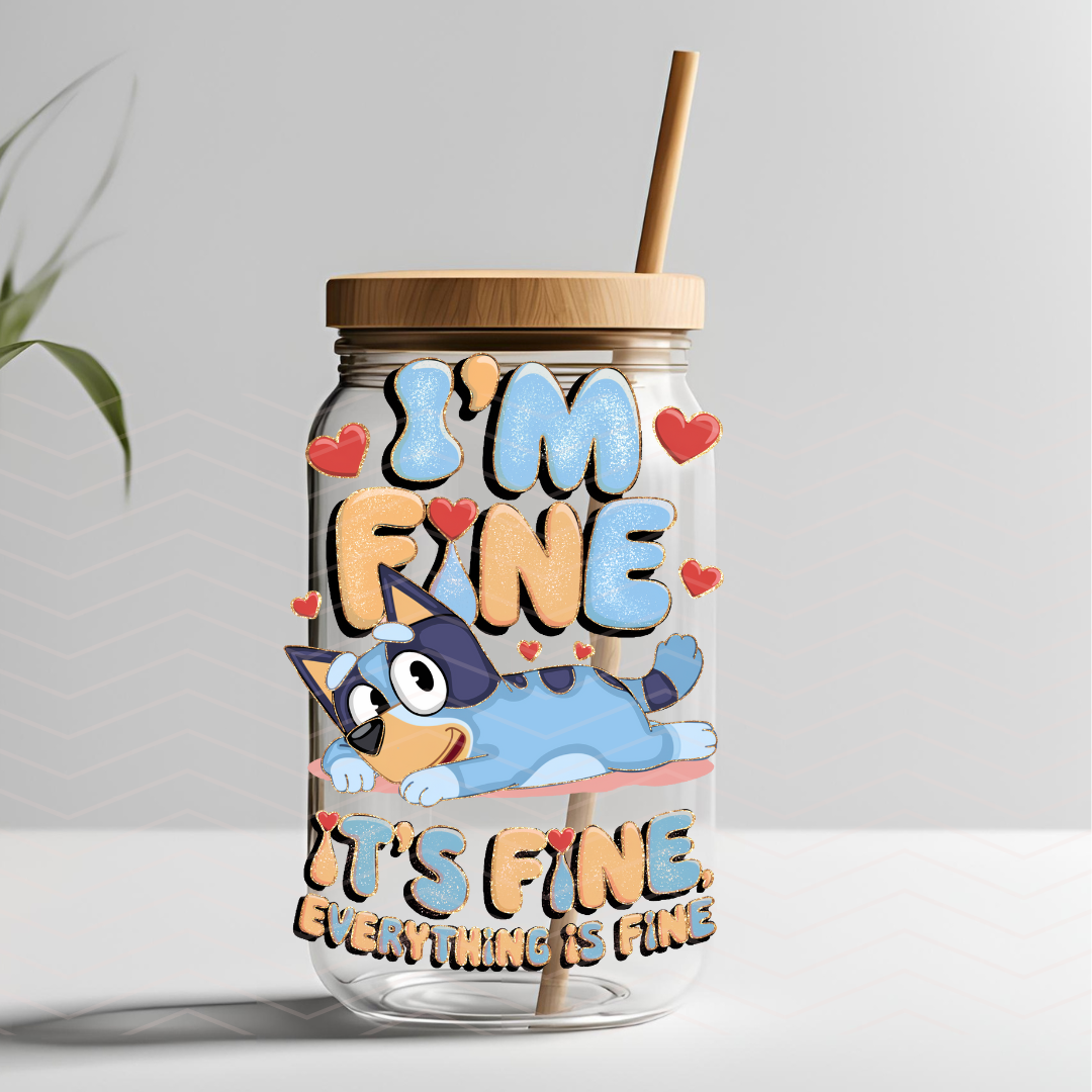 BLUE IM FINE UVDTF DECAL