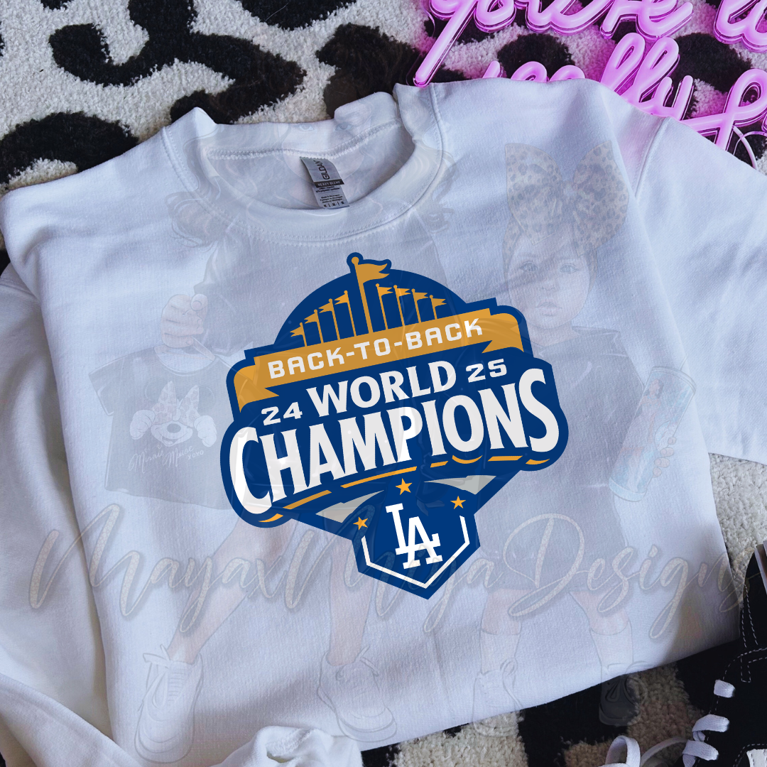 BACK TO BACK 24 WORLD 25 CHAMPIONS LA DTF TRANSFERS