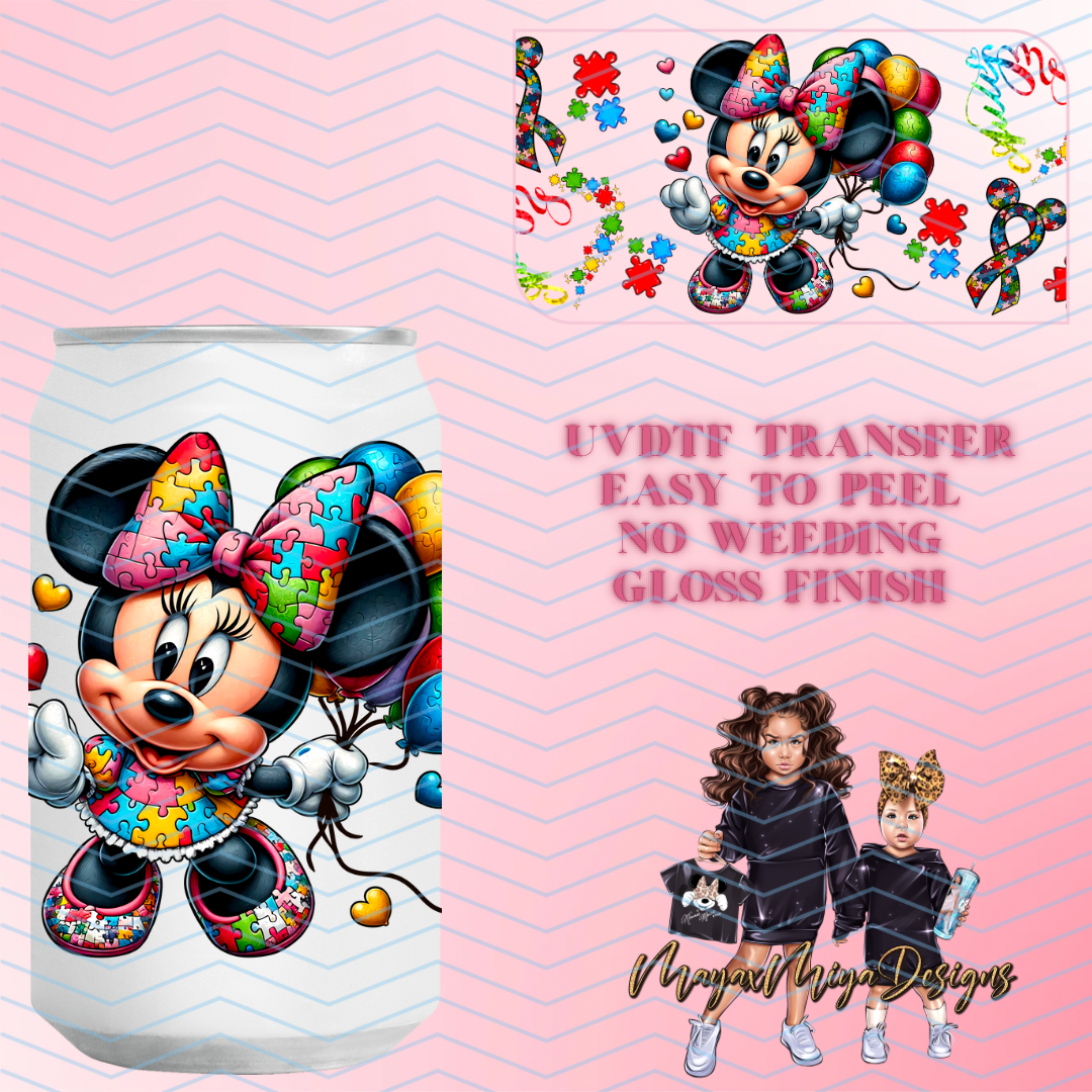 GIRL M AUTISM AWARENESS UVDTF WRAP
