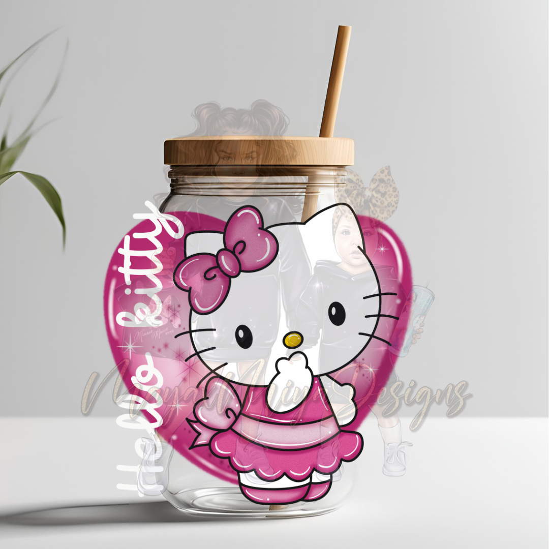 HK PINK HEARTS UVDTF DECAL