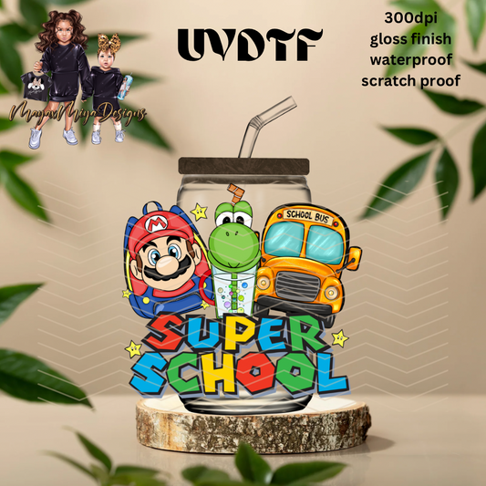 SÚPER BROS SCHOOL UVDTF DECAL