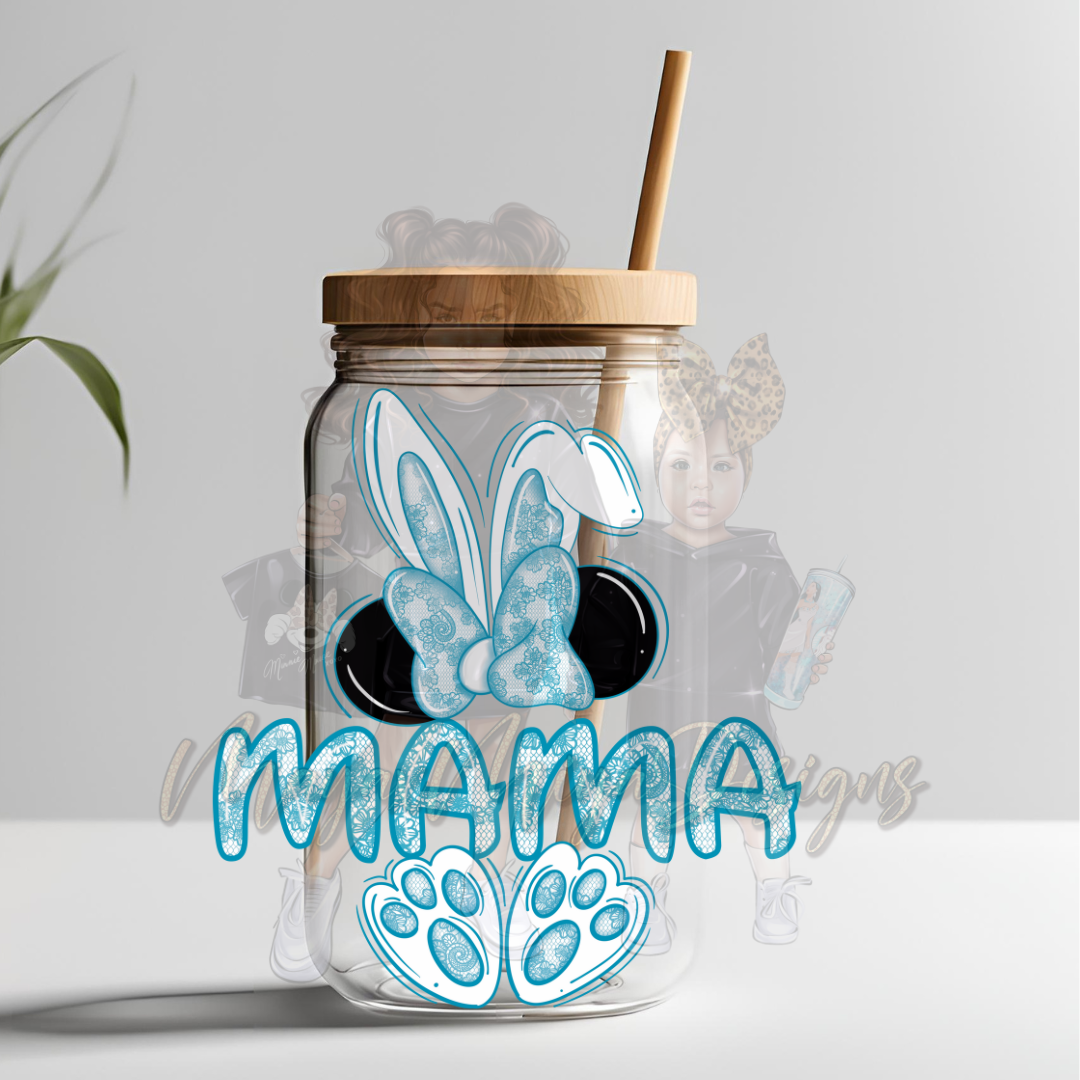 M MAMA LIGHT BLUE UVDTF DECAL