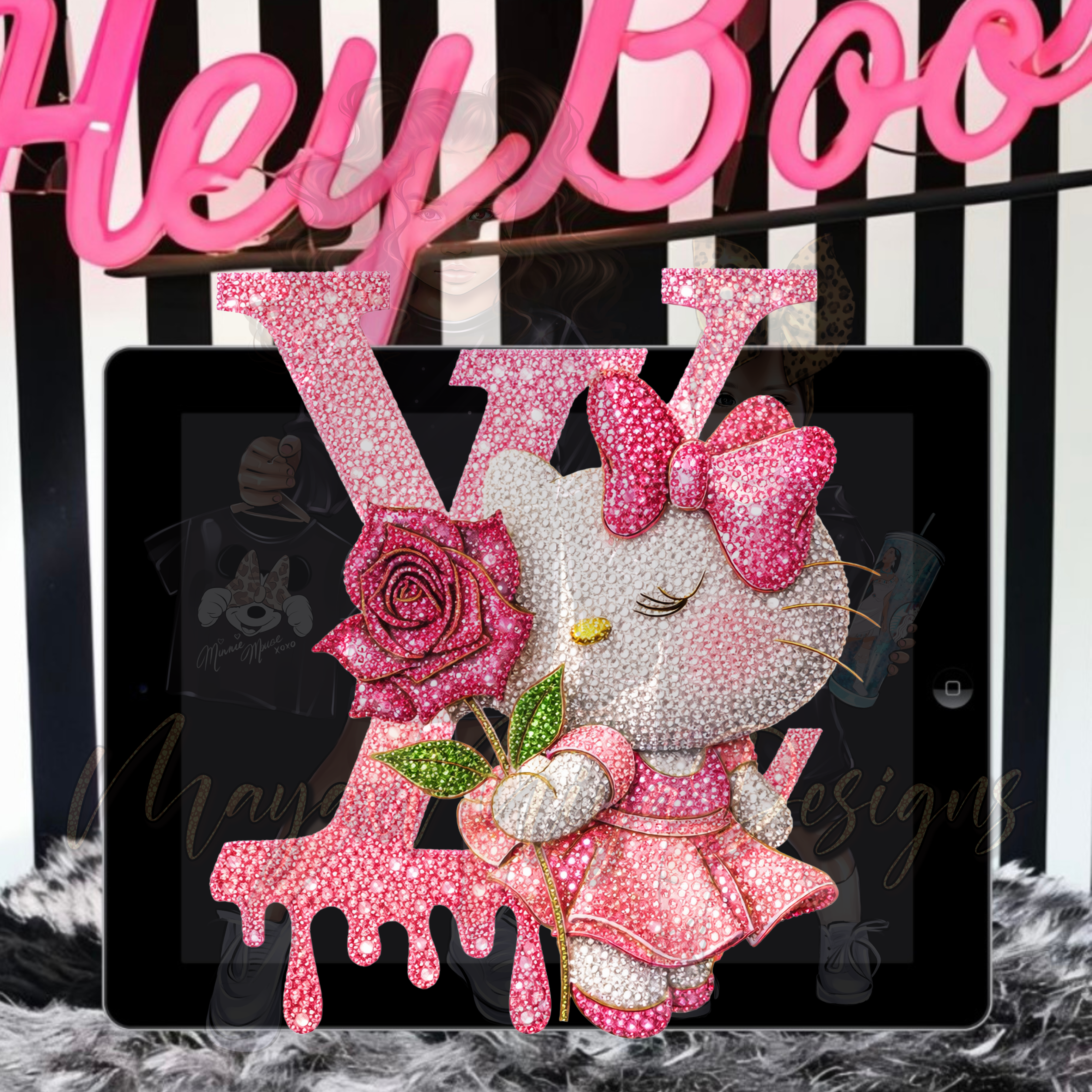 HK LV RHINESTONE PNG