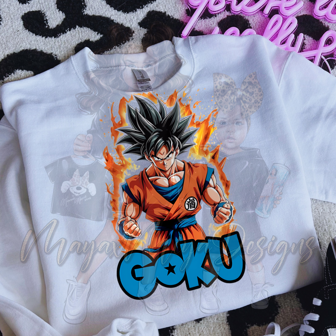 SON GKU FIRE DTF TRANSFERS