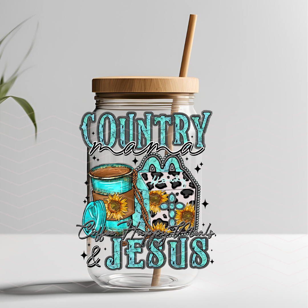 COUNTRY MAMA UVDTF DECAL