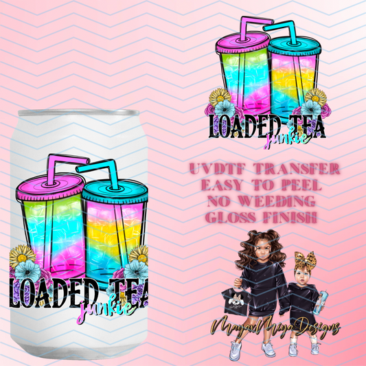 LOADED TEA JUNKIE UVDTF DECAL