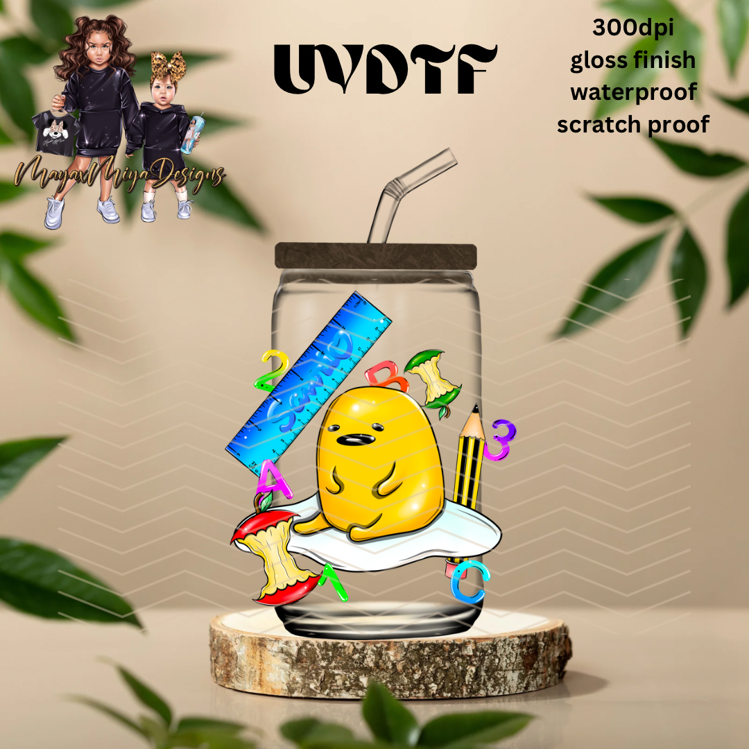 SR EGG SCHOOL UVDTF DECAL