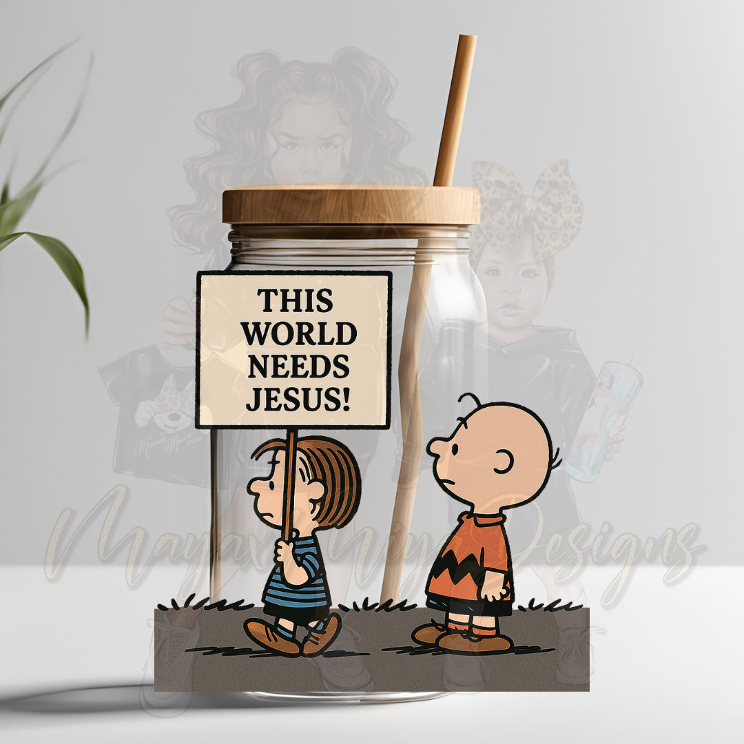 CB THIS WORLD NEEDS JESUS UVDTF DECAL