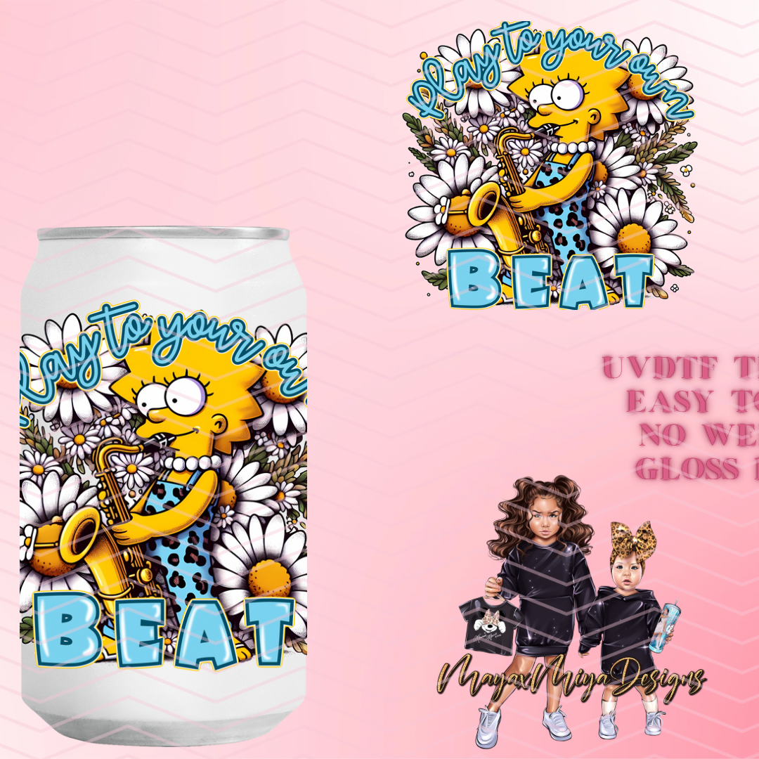 L SIMPSON PLAY TO YOUR OWN BEAT UVDTF DECAL