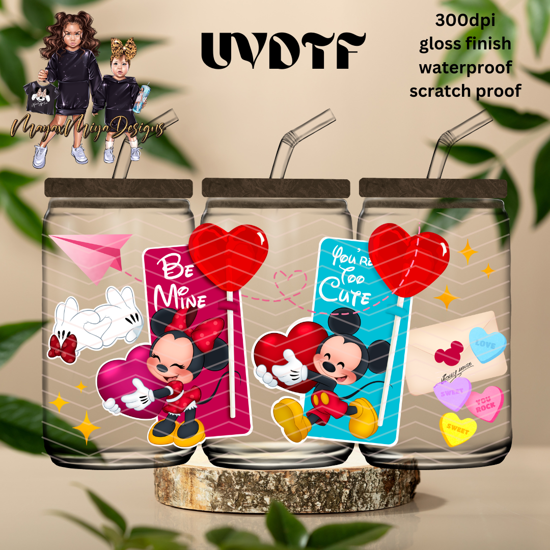 M & M BE MINE VALENTINE UVDTF WRAP